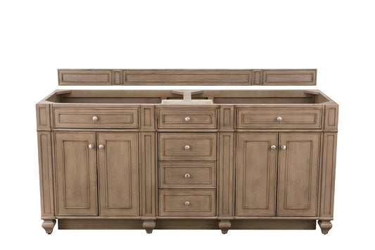 Bristol 72" Double Vanity Whitewashed Walnut James Martin Vanities