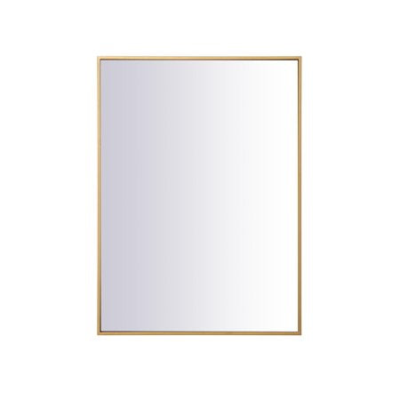Elegant Decor 27 x 36 inch Brass Mirror - MR42736BR Elegant Decor