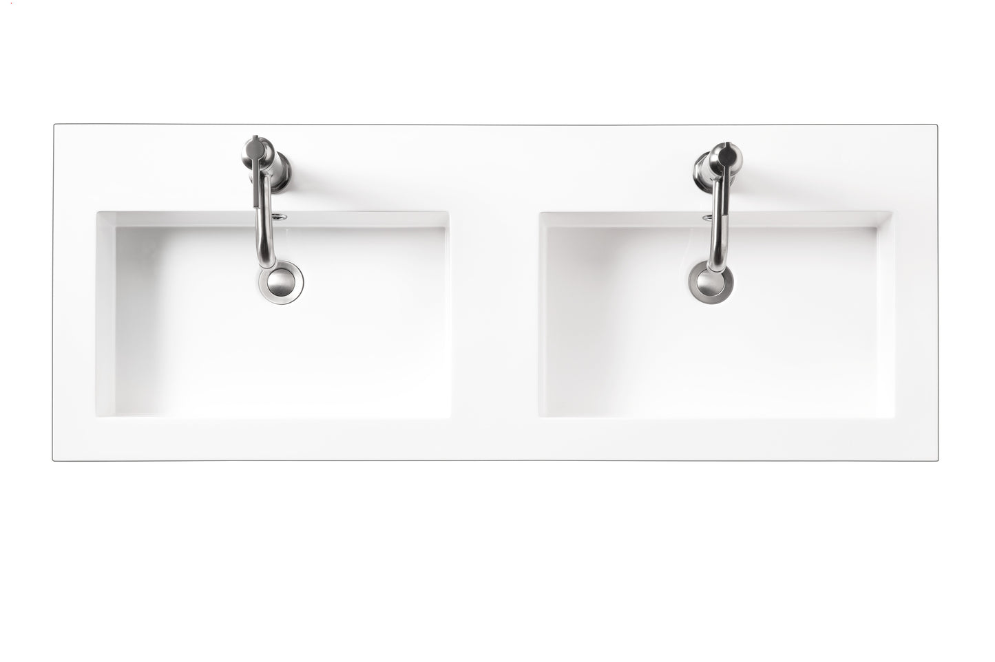 Bathroom Vanities Outlet Atlanta Renovate for LessComposite Countertop 47" W x 18" D Sink (Double Basins), White Glossy