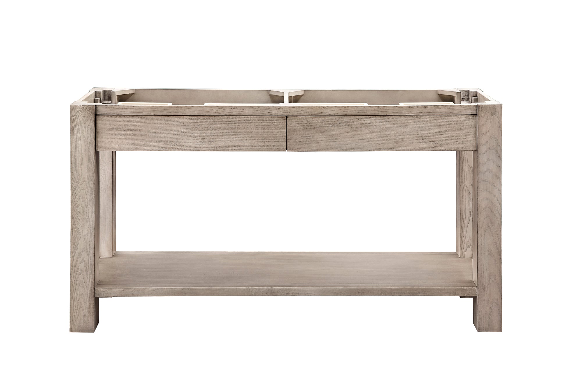 Brooklyn 63" Wooden Sink Console, Platinum Ash James Martin