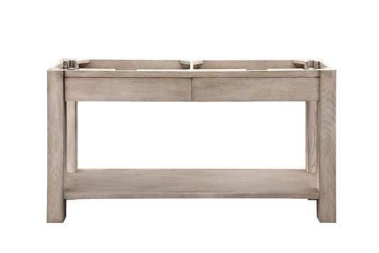 Brooklyn 63" Wooden Sink Console, Platinum Ash James Martin
