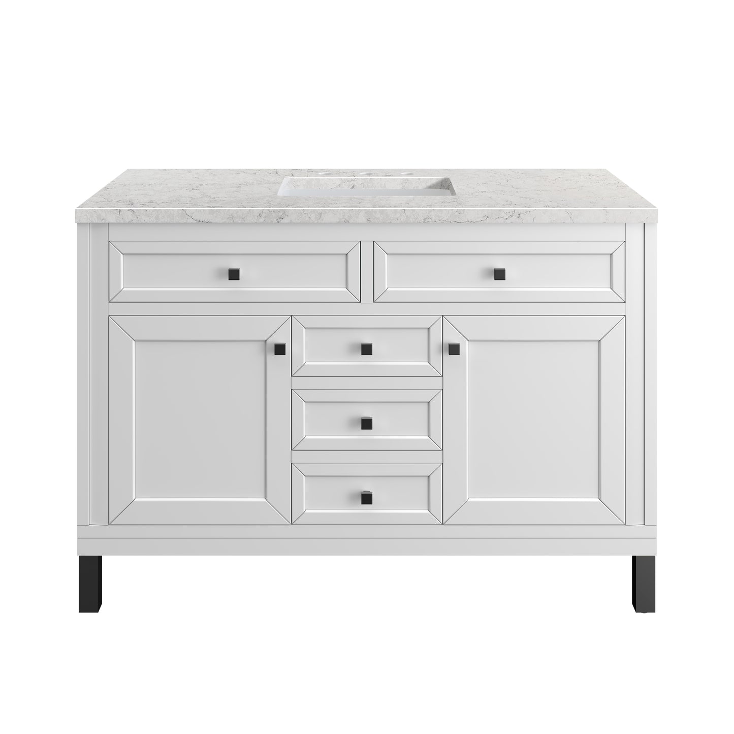 Bathroom Vanities Outlet Atlanta Renovate for LessPart: Chicago Knobs and Legs Set for V48" in Matte Black