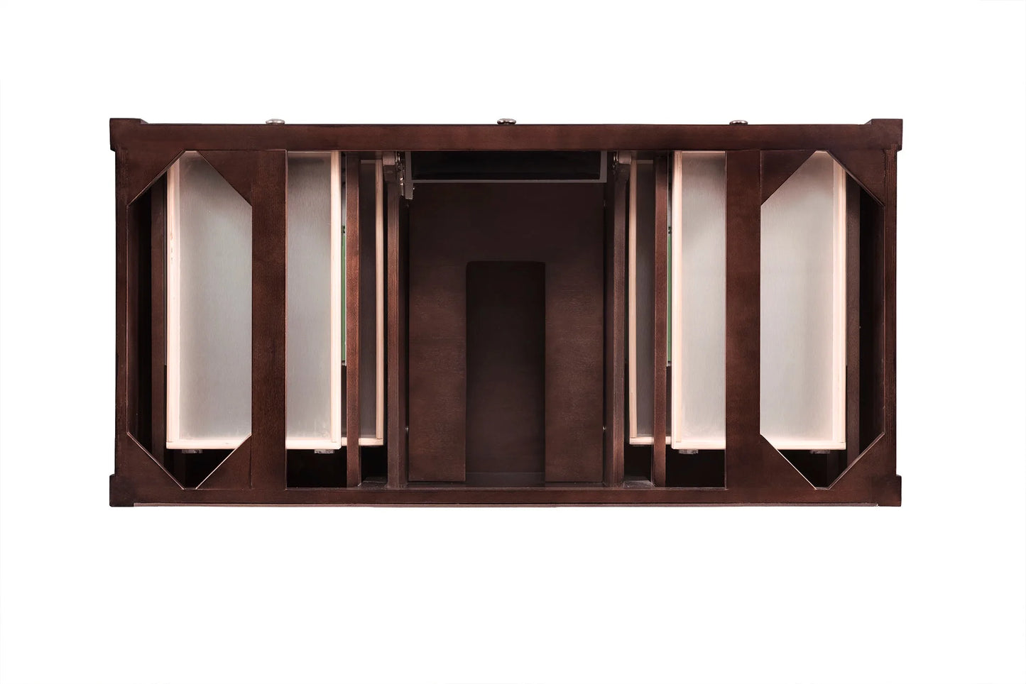 Brittany 48" Single Vanity, Burnished Mahogany w/ 3 CM Charcoal Soapstone Silestone Top