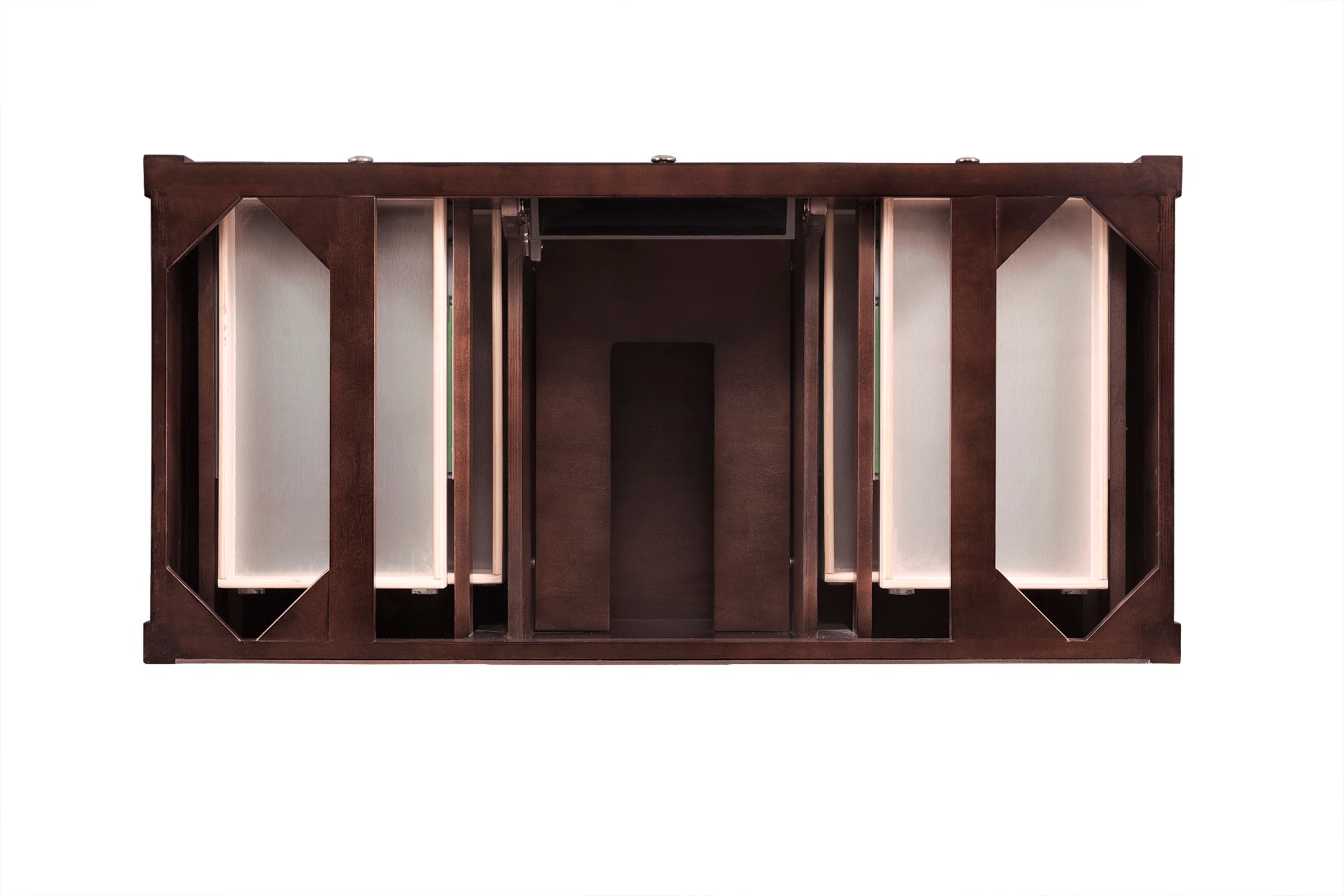 Renovate for Less Atlanta Brittany 48" Single Vanity, Burnished Mahogany w/ 3 CM Charcoal Soapstone Silestone Top