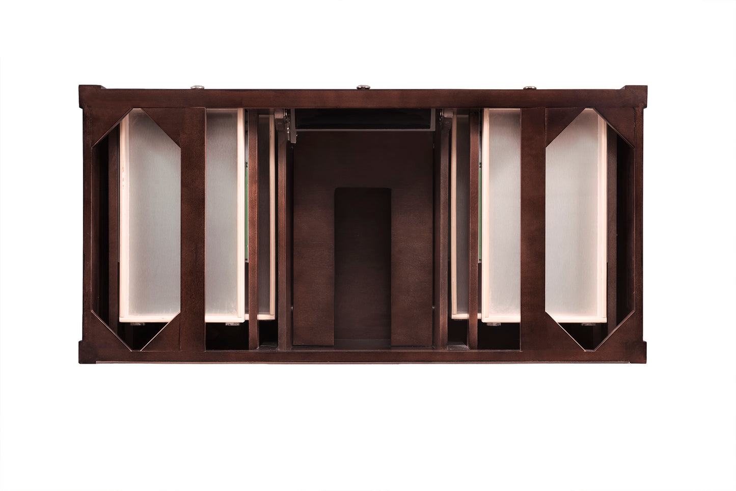 Renovate for Less Atlanta Brittany 48" Single Vanity, Burnished Mahogany, w/ 3 CM Tajnar Eclos Top