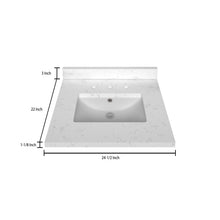 Bathroom Vanity Top 3 CM Carrara White Quartz 24.5 In W x 22 In D Bathroom Vanities Outlet