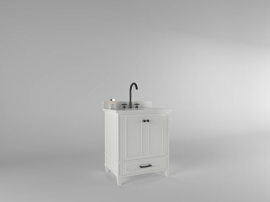 Windsor 29.5 in All Wood Vanity in Bright White - Cabinet Only ER VANITIES
