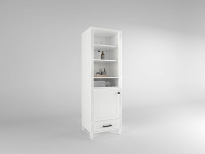 Windsor All Wood Linen Tower in Bright White ER VANITIES