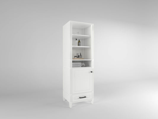 Windsor All Wood Linen Tower in Bright White ER VANITIES