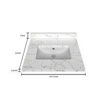 Stock Top 2 CM Carrara White 24.5 In W x 22 In D Bathroom Vanities Outlet