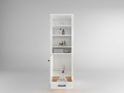 Windsor All Wood Linen Tower in Bright White ER VANITIES
