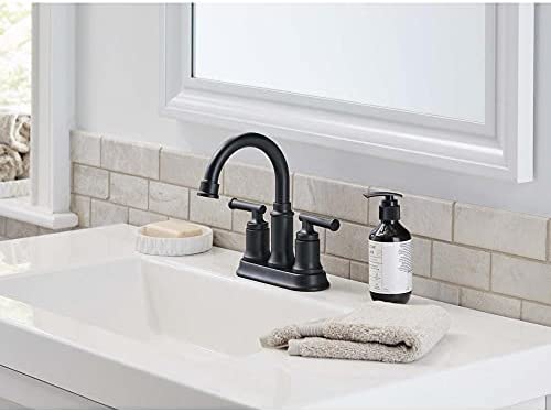 Glacier Bay Oswell 4" Centerset Bath Faucet In Matte Black