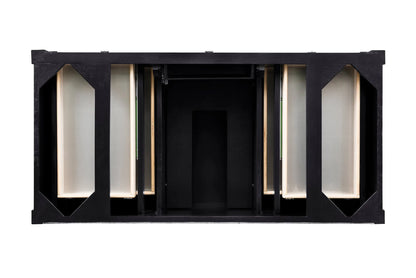 Brittany 48" Single Vanity, Black Onyx w/ 3 CM Carrara Marble Top