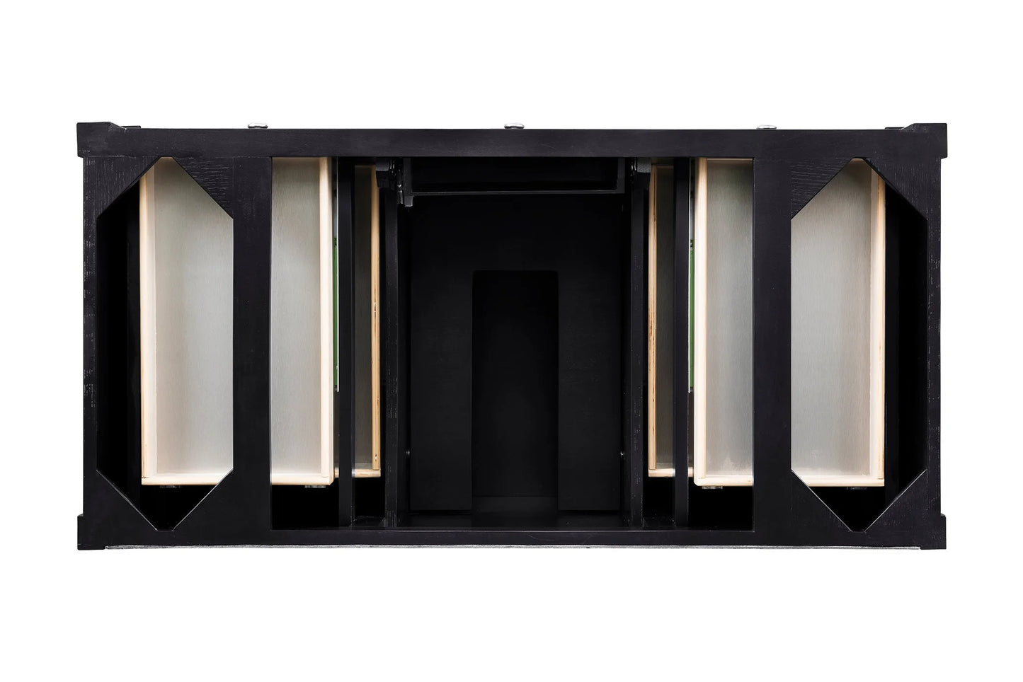 Brittany 48" Single Vanity, Black Onyx w/ 3 CM Eternal Jasmine Pearl Silestone Top
