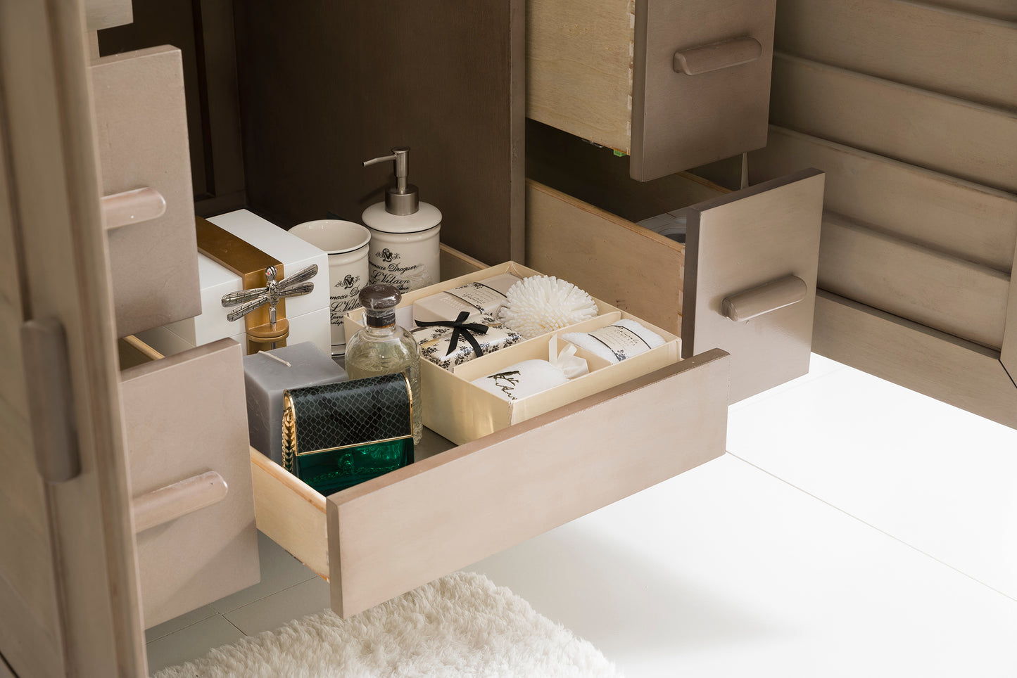 Renovate for Less Atlanta Portland 36" Single Vanity Whitewashed Walnut w/ 3 CM Lime Delight Silestone Top