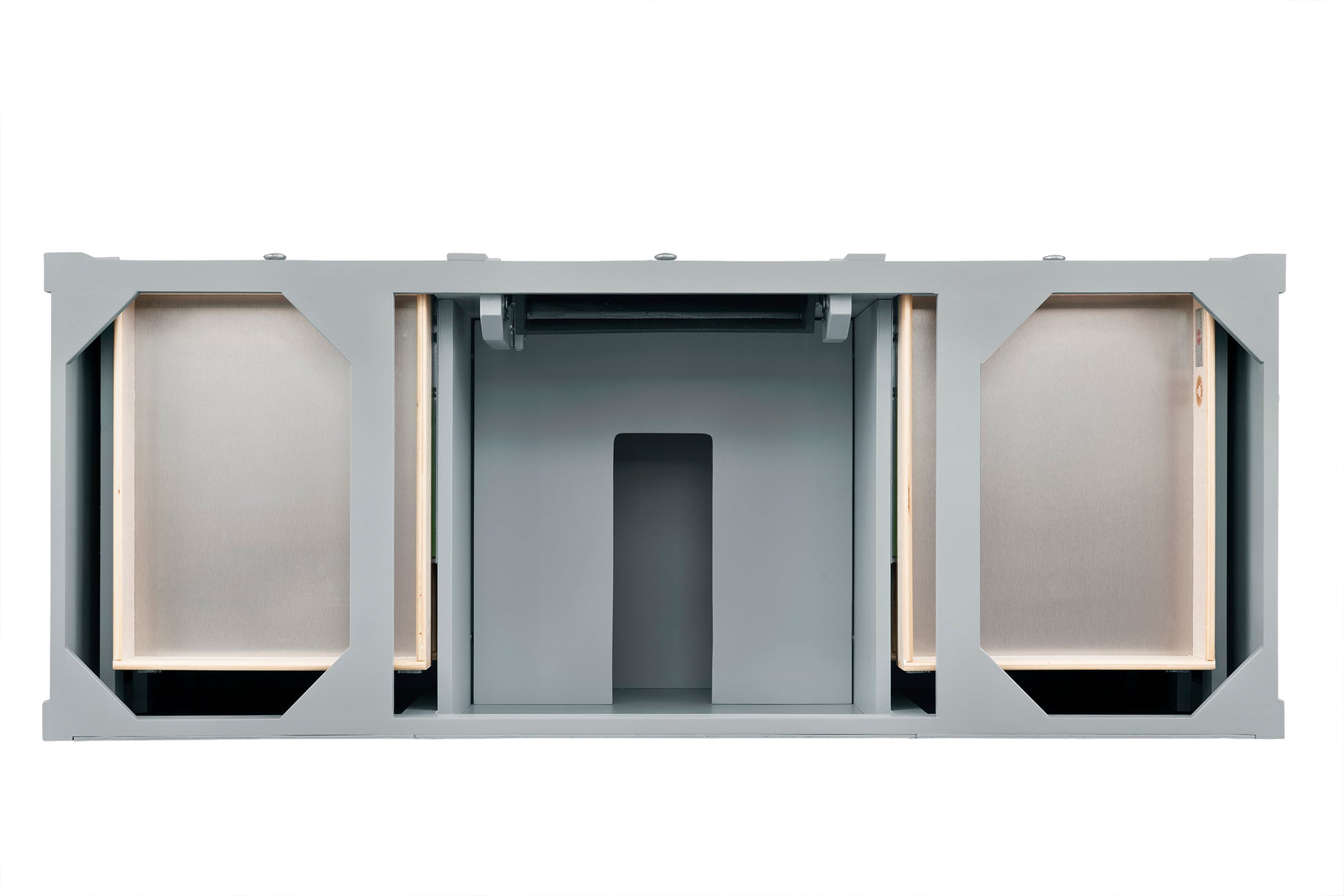 Renovate for Less Atlanta Brittany 60" Single Vanity, Urban Gray w/ 3 CM Eternal Jasmine Pearl Silestone Top