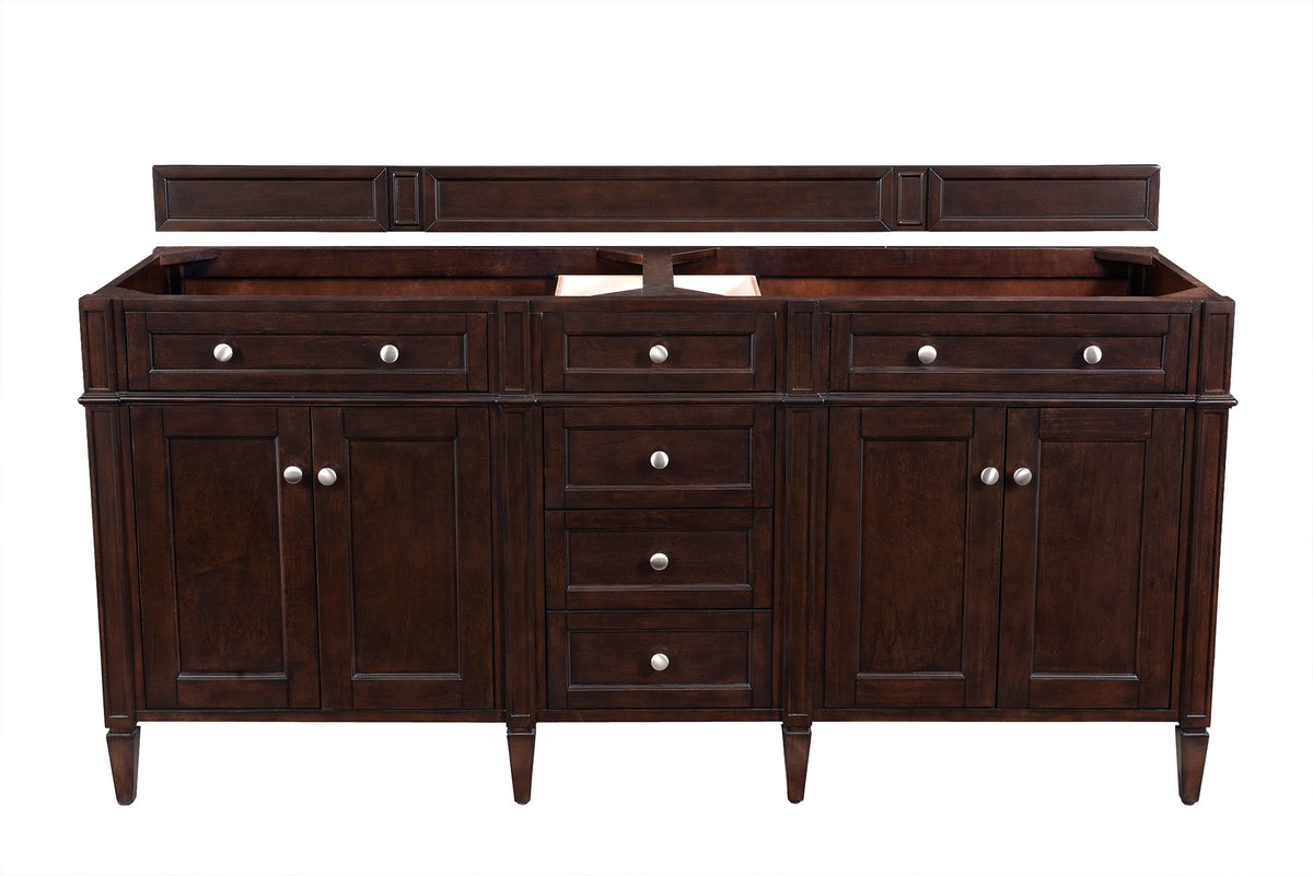 Renovate for Less Atlanta Brittany 72" Double Vanity Cabinet, Burnished Mahogany