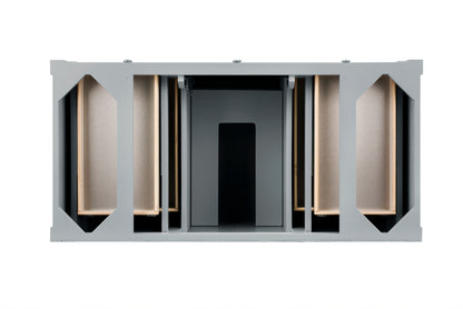Renovate for Less Atlanta Brittany 48" Single Vanity, Urban Gray, w/ 3 CM Siberian Silestone Top