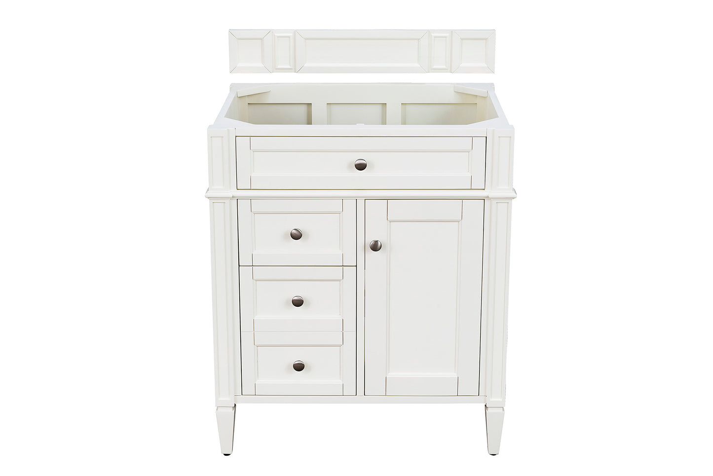 Renovate for Less Atlanta Brittany 30" Single Vanity, Bright White, w/ 3 CM Lime Delight Silestone Top