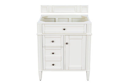 Renovate for Less Atlanta Brittany 30" Single Vanity, Bright White, w/ 3 CM Lime Delight Silestone Top