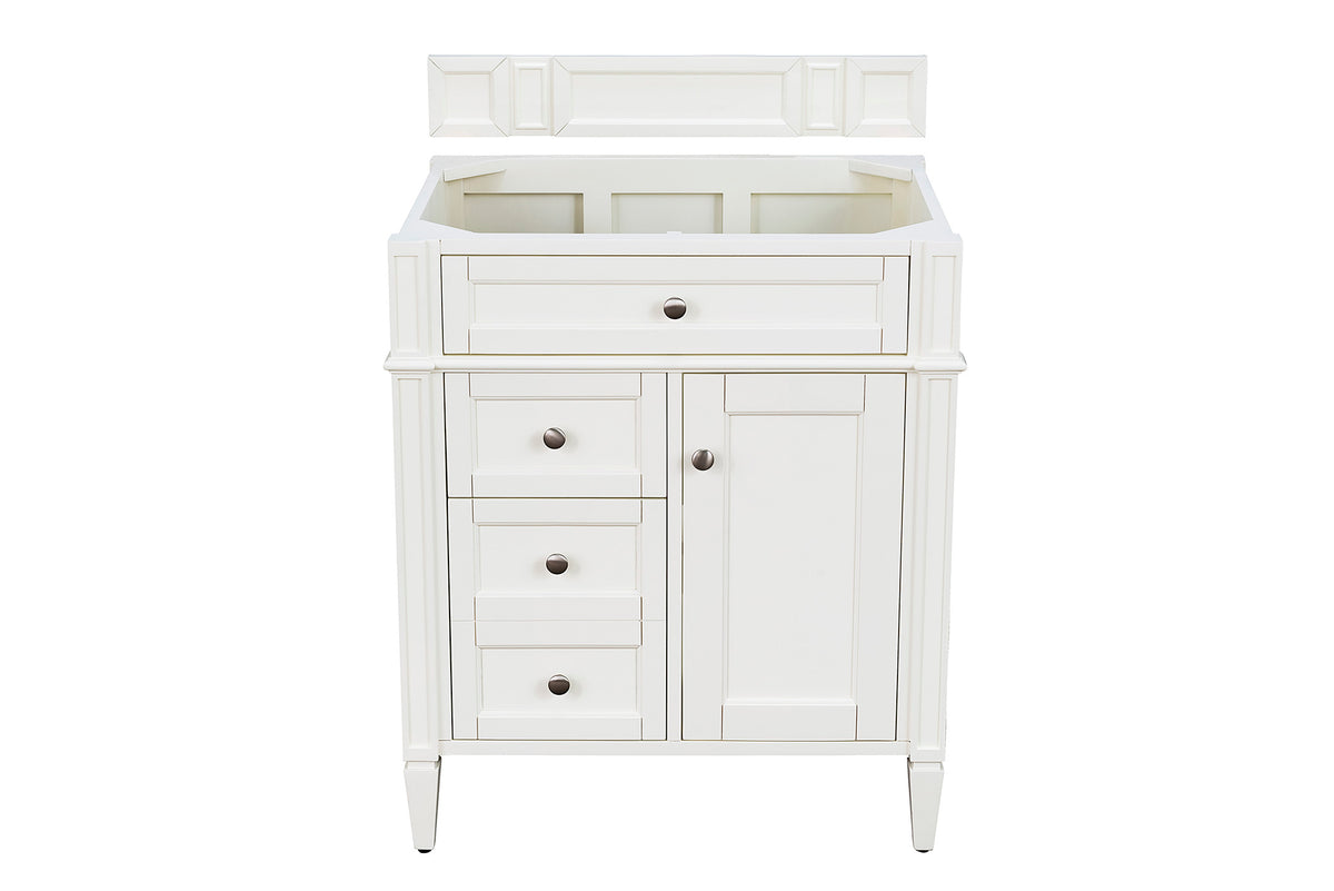 Brittany 30" Single Vanity, Bright White, w/ 3 CM Lime Delight Silestone Top