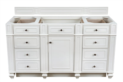 Bristol 60" Single Vanity Cabinet, Bright White