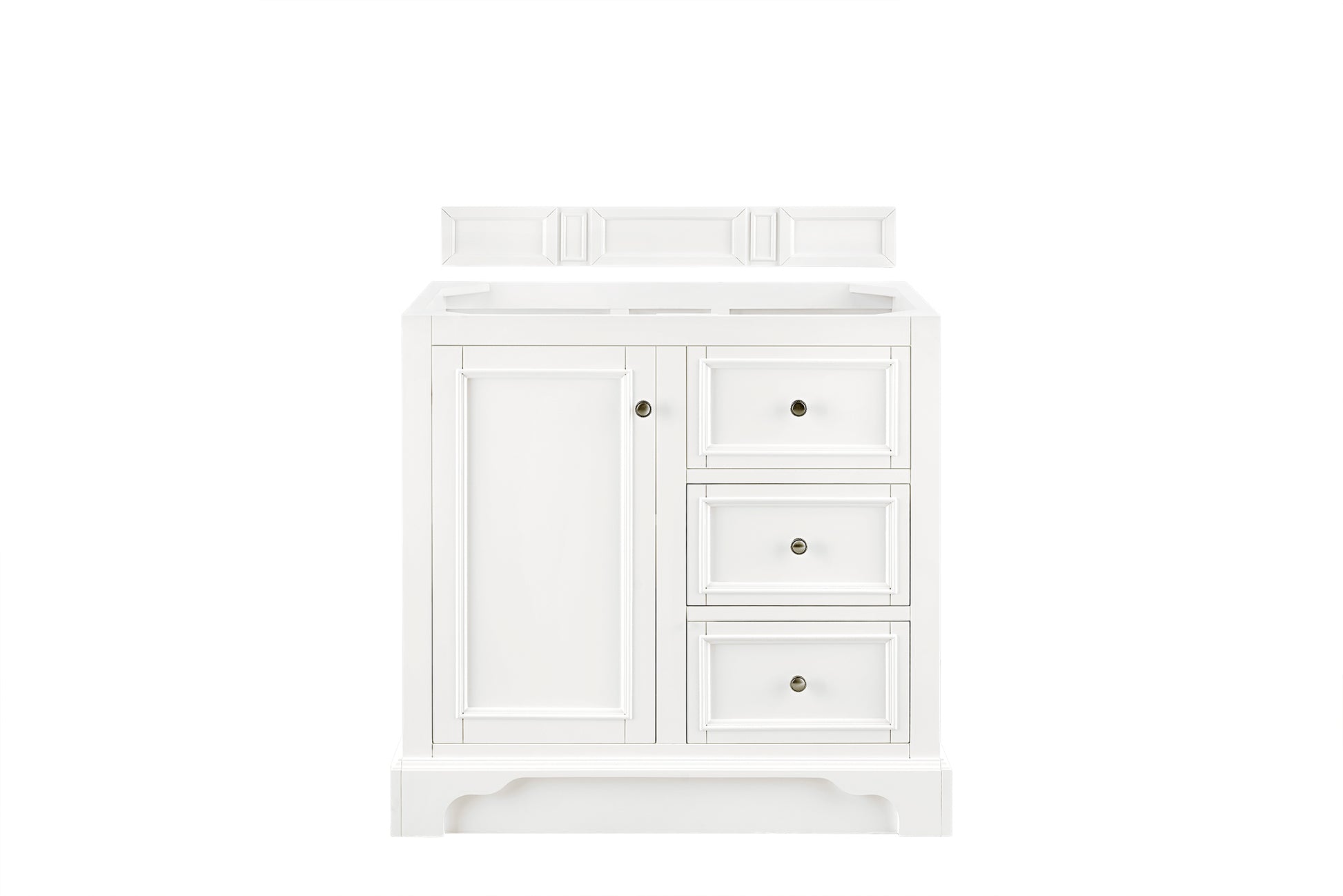 Renovate for Less Atlanta De Soto 36" Single Vanity Cabinet, Bright White