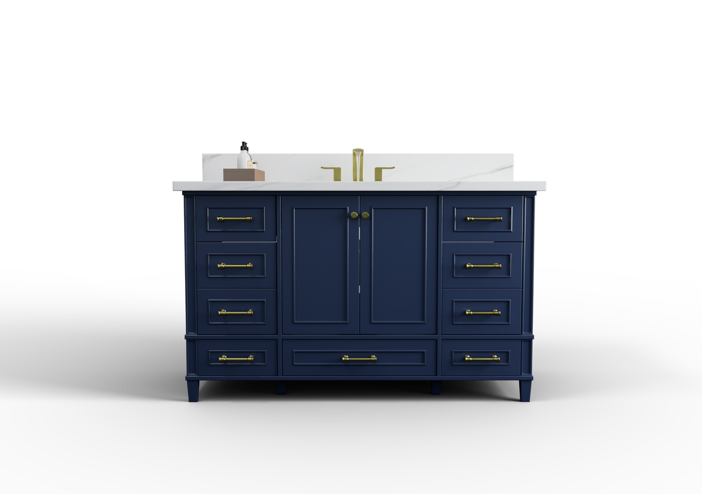 Windsor 47.5 in All Wood Vanity in Navy Blue - Cabinet Only