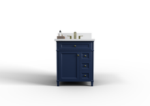 Load image into Gallery viewer, Kensington 29.5 Right Drawers in All Wood Vanity in Navy Blue - Cabinet Only ER VANITIES