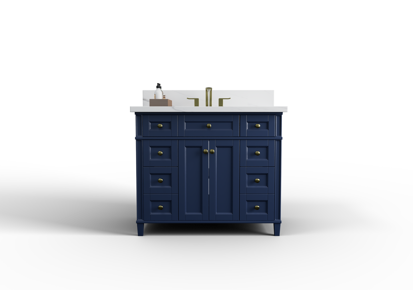 Kensington 41.5 in All Wood Vanity in Navy Blue - Cabinet Only ER VANITIES