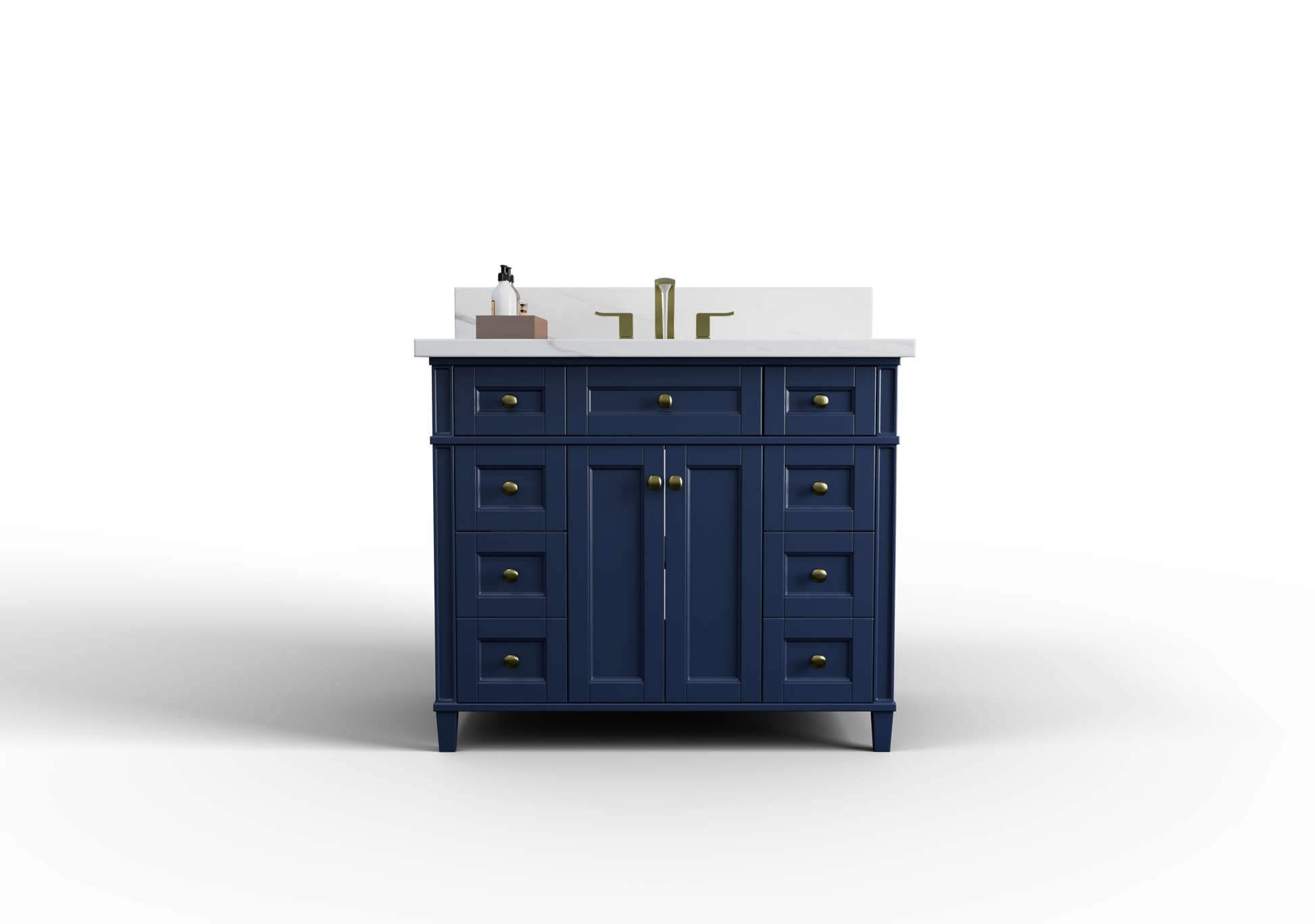 Kensington 41.5 in All Wood Vanity in Navy Blue - Cabinet Only ER VANITIES