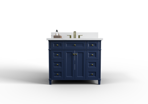 Kensington 41.5 in All Wood Vanity in Navy Blue - Cabinet Only ER VANITIES