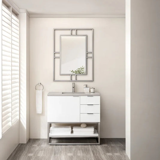 Brenlyn 36" Vanity in Glossy White