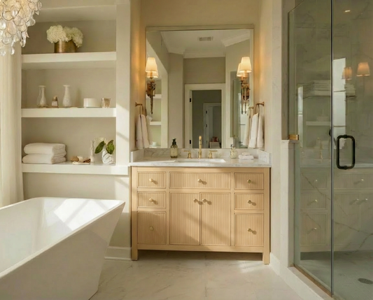 Bristol 41.5 in. All Wood Vanity in Natural White Ash - Cabinet Only