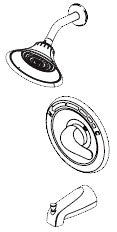 Peerless shower Trim Kit In Brushed Nickel