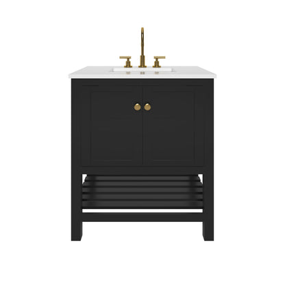 Nearmé Dallas 29.5 Inch Bathroom Vanity in Black- Cabinet Only Nearmé