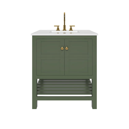 Nearmé Dallas 29.5 Inch Bathroom Vanity in Sage- Cabinet Only Nearmé