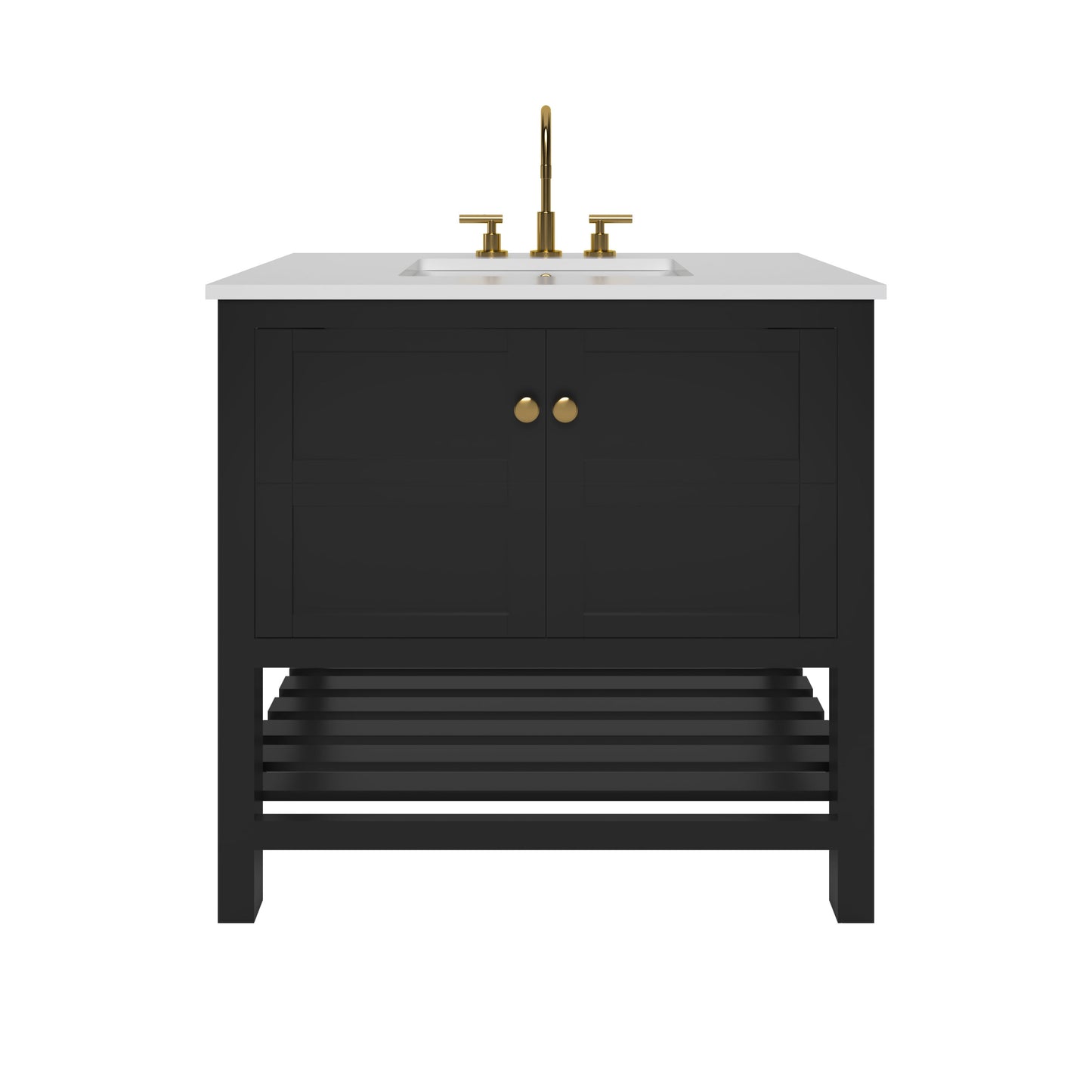 Nearmé Dallas 35.5 Inch Bathroom Vanity in Black- Cabinet Only Nearmé