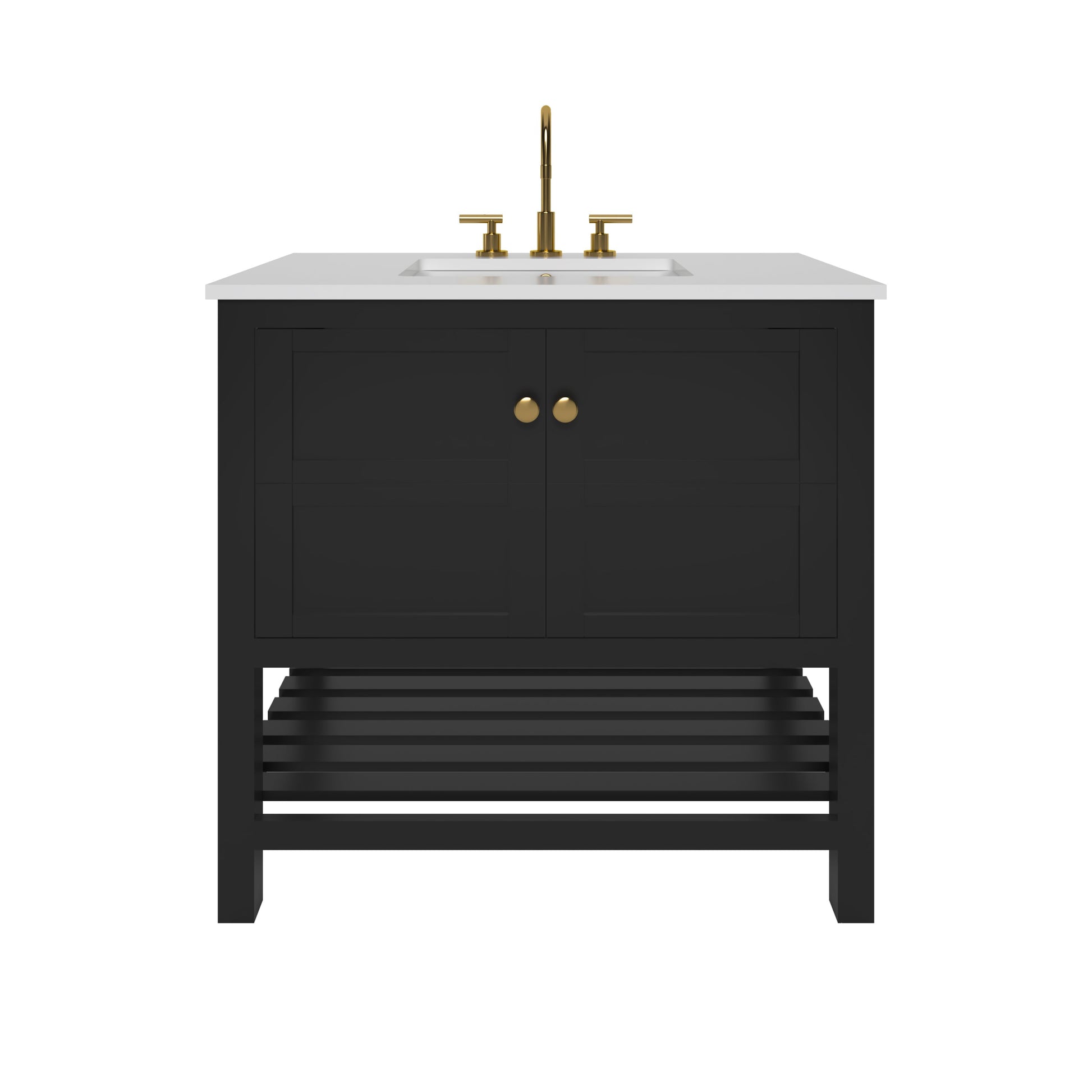 Nearmé Dallas 35.5 Inch Bathroom Vanity in Black- Cabinet Only Nearmé