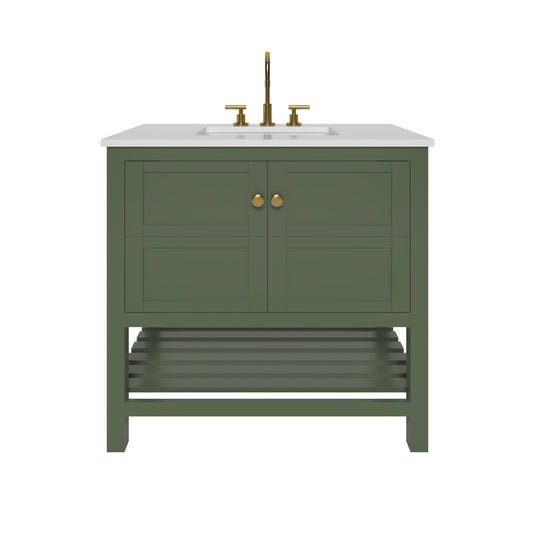 Nearmé Dallas 35.5 Inch Bathroom Vanity in Sage- Cabinet Only Nearmé