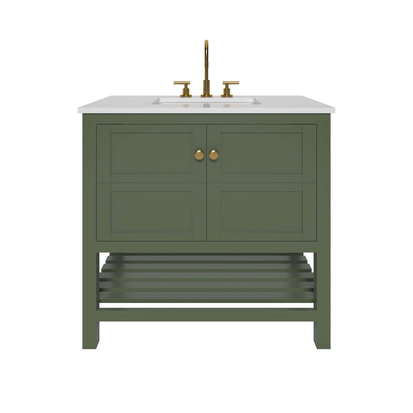 Nearmé Dallas 35.5 Inch Bathroom Vanity in Sage- Cabinet Only Nearmé