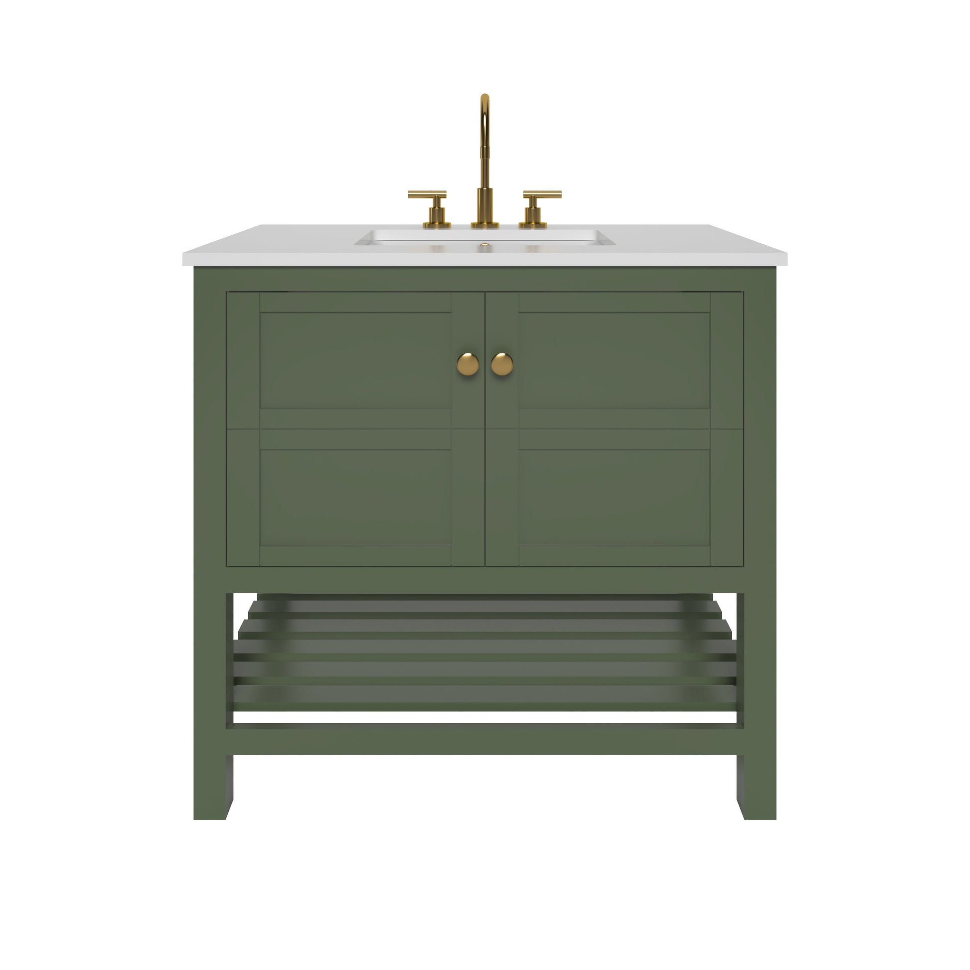 Nearmé Dallas 35.5 Inch Bathroom Vanity in Sage- Cabinet Only Nearmé