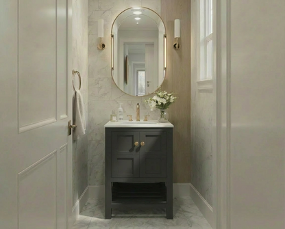 Nearmé Dallas 23.5 Inch Bathroom Vanity in Black- Cabinet Only