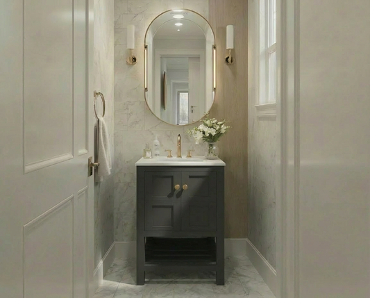 Nearmé Dallas 23.5 Inch Bathroom Vanity in Black- Cabinet Only