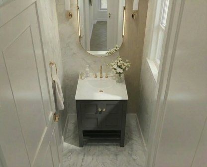 Nearmé Dallas 23.5 Inch Bathroom Vanity in Black- Cabinet Only