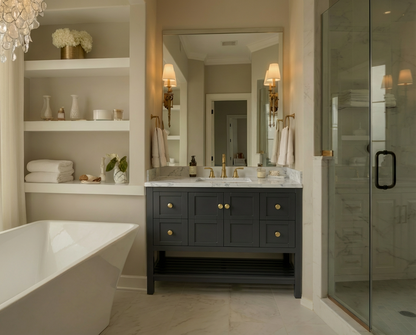Nearmé Dallas 47.5 Inch Bathroom Vanity in Black - Cabinet Only