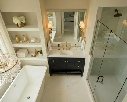 Nearmé Dallas 47.5 Inch Bathroom Vanity in Black - Cabinet Only