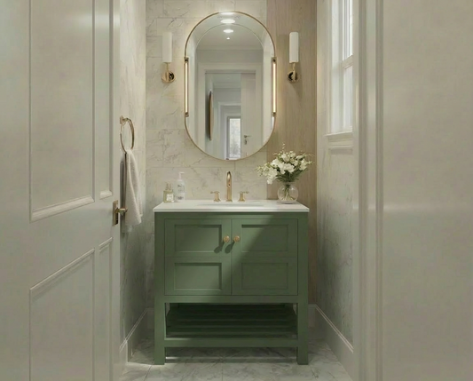 Nearmé Dallas 29.5 Inch Bathroom Vanity in Sage- Cabinet Only