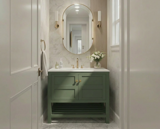Nearmé Dallas 35.5 Inch Bathroom Vanity in Sage- Cabinet Only