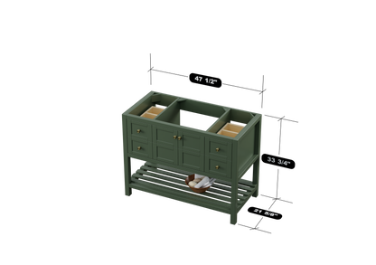 Nearmé Dallas 47.5 Inch Bathroom Vanity in Sage- Cabinet Only